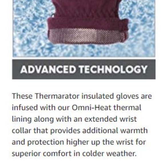 NWT Columbia Women's W Thermarator Glove, X-Large - Picture 6 of 8